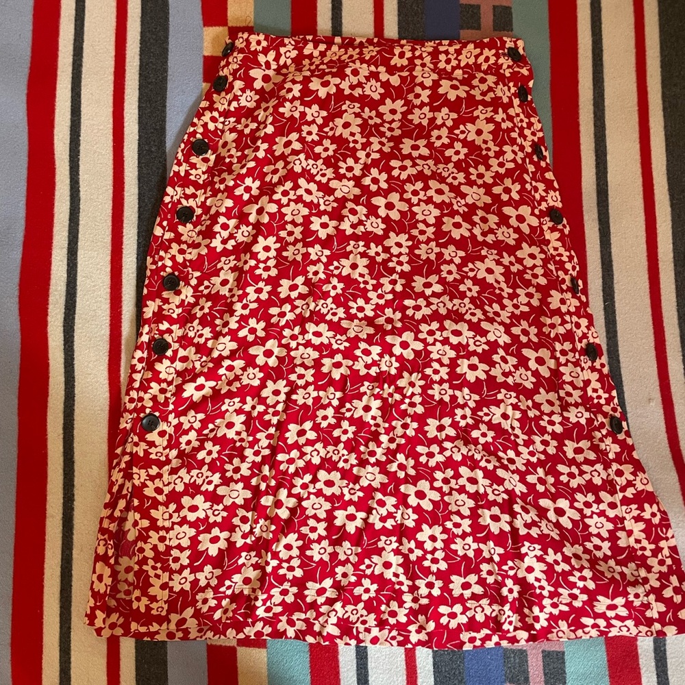 Madewell Button Midi Skirt
